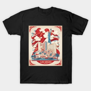 Las Vegas United States of America Tourism Vintage Poster T-Shirt